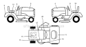Wheels  Tires Diagram and Parts List for HD12538J  Weed Eater Lawn Tractor